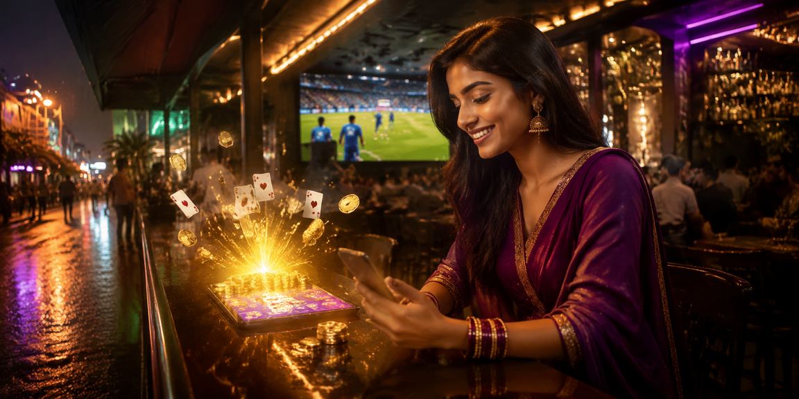 Night market in India showcasing lottery betting scene